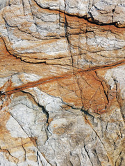 Background design texture of natural stone granite. multi-colored - red, gray.