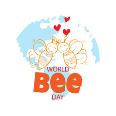 International Bee Day. Bee Day Typography. 