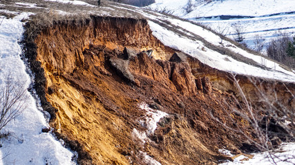 sand hills cliffs winter landscape