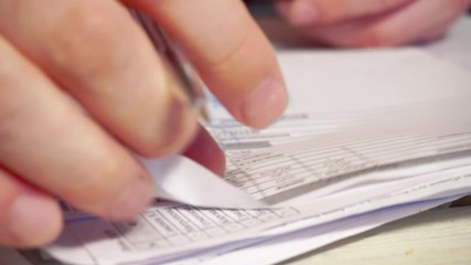 business concept.stamping paper documents with a seal