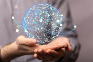  Digital Network and data concept.
