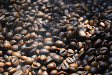 Dry the coffee beans in a pan