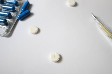 Medicine on a white background