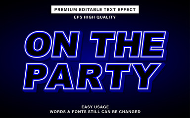 text effect - on the party