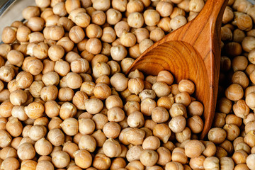 Heap of beans. Raw beans texture background.