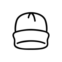 plain beanie with lapel icon vector. plain beanie with lapel sign. isolated contour symbol illustration