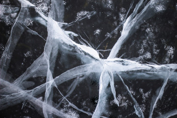 icicles on a black background