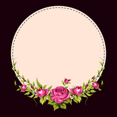 vector illustration of spring fresh flower in floral banner poster background