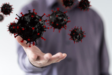 virus. Novel, people  Concept  quarantine.