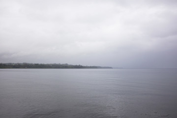 Lake Llanquihue during rainy day