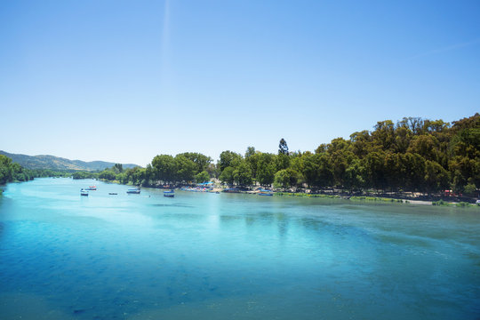 Claro river in Talca, Chile
