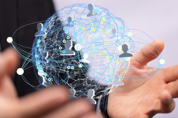  Digital Network and data concept.