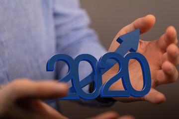 the 2020 business year up goals and  success illustration