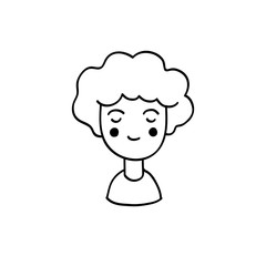 girl or boy avatar doodle icon