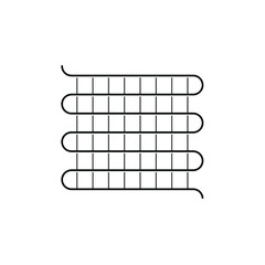 air conditioner coil on white background. icon, vector, illustration
