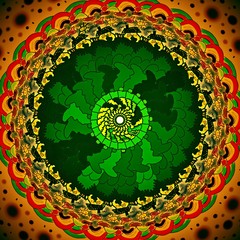 wzór, dom słońce sielanka tęcza © Pawe