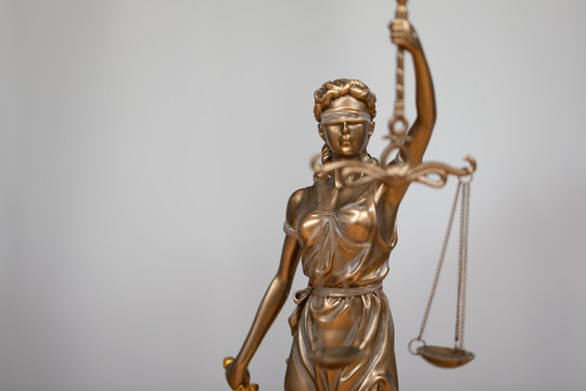 Face Of Lady Justice Or Iustitia - The Statue Of Justice.