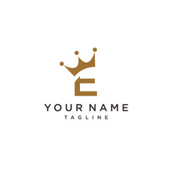 E king logo design. Premium letter E logo design. Luxury linear creative monogram