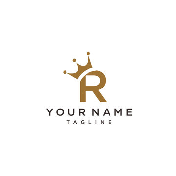 R king logo design. Premium letter R logo design. Luxury linear creative monogram.