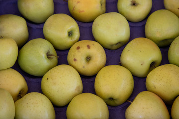 fresh and delicious apples at the market