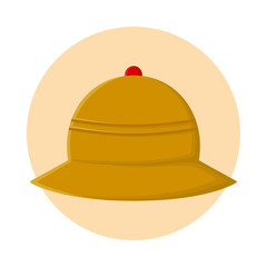 Hat Beach Summer Fashion. Flat Icon Vector Design
