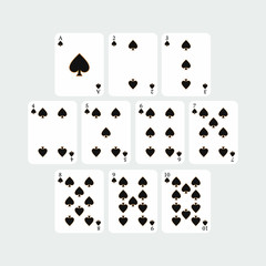 spade of cards poker casino. Isolated on white background vector eps10