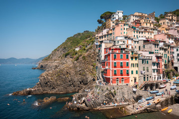 Fototapeta na wymiar Riomaggiore village in Cinque Terre, Italy