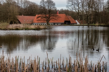 Fototapeta premium Old watermill in Boerkop, Denmark