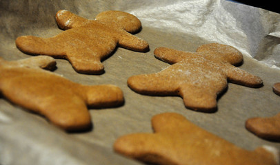 Fresh Baked Gingerbread Man Cookies