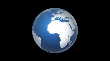 spinning globe transparent world animation