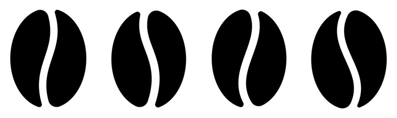 Coffee beans icon collection. Vector illustration