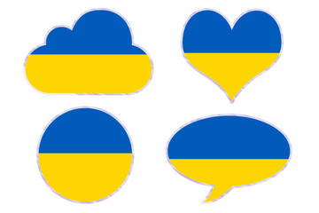 Ukraine flag in different shapes