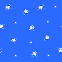 Fototapeta na wymiar Seamless stars pattern - vector space background. Minimalistic design.