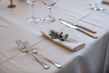 table setting for a dinner