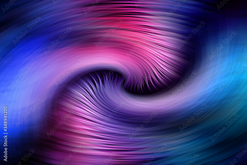 Poster abstract 3d rendering of twisted lines. modern background design illustration of a futuristic shape