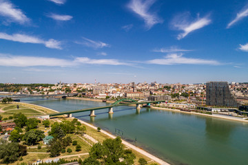 Fototapeta na wymiar Old bridge on river Sava, Belgrade