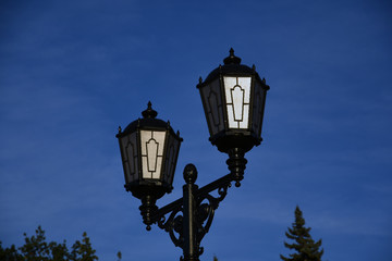 Fototapeta na wymiar Old street lamp in Moscow