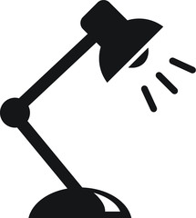 Desk or table lamp vector icon