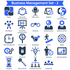 Business management Icon set 2 - Blue series