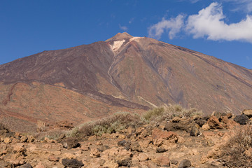 mount Teide on island Tenerife  at a sunny day
