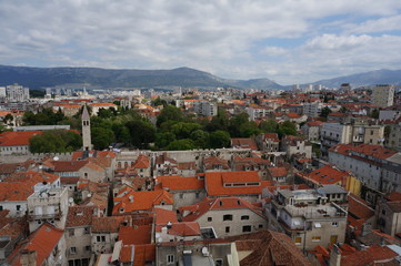 panorama of the old town of Split croatia