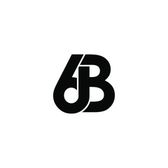 6b letter original monogram logo design