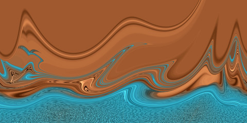 Background abstract. Beautiful new design with dynamic colours Turquoise and brown. Modern ART.