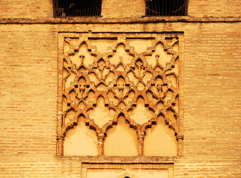 Belfry of the Mudejar church of Omnium Sanctorum in Seville, Spain