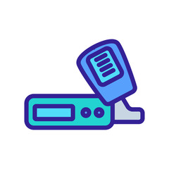 walkie talkie with battery icon vector. walkie talkie with battery sign. color symbol illustration