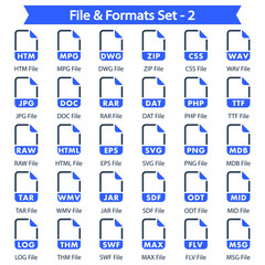 File & Formats Icon set 2 - Blue series