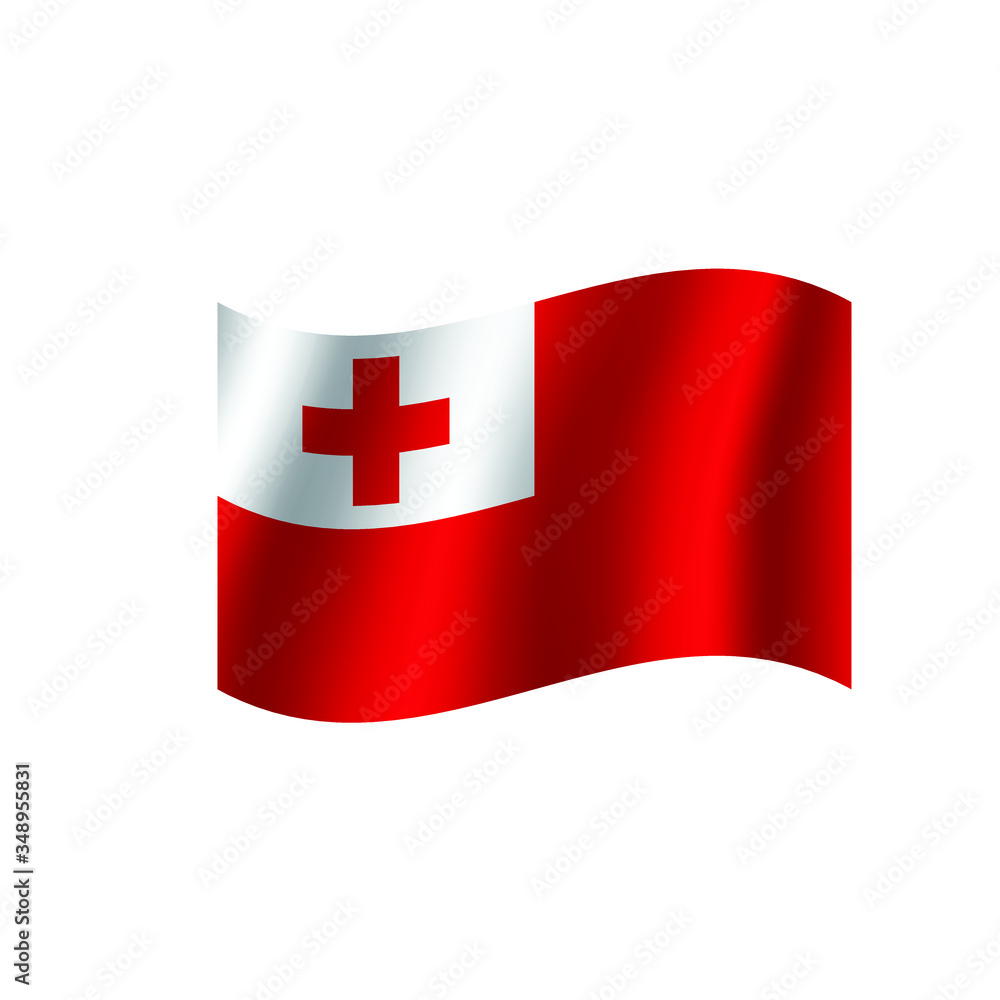 Poster tonga flag . simple vector. national flag of tonga