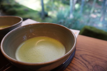 報国寺の抹茶
