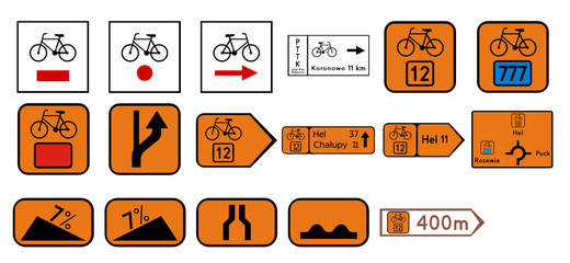 Fototapeta Dodatkowe znaki szlaków rowerowych obraz