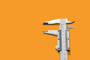 caliper on the lush lava (orange) background copyspace